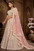 Precious Peach Sequins Work Net Engagement Wear Lehenga Choli