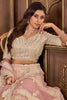 Precious Peach Sequins Work Net Engagement Wear Lehenga Choli