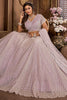 Ravishing Lavender Sequins Work Net Bridesmaid Lehenga Choli