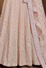 Tantalizing Baby Pink Sequins Work Net Bridesmaid Lehenga Choli