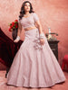 Dazzling Baby Pink Sequins Work Net Bridal Wear Lehenga Choli