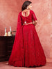 Precious Red Sequins Work Net Bridal Wear Lehenga Choli