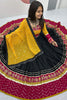 Graceful Black Thread Embroidered Festival Wear Lehenga Choli With Dupatta