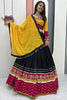 Graceful Black Thread Embroidered Festival Wear Lehenga Choli With Dupatta
