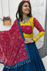 Astonishing Navy Blue Sequins Cotton Traditional Lehenga Choli With Dupatta