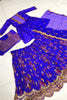 Marvelous Blue Embroidered Georgette Wedding Lehenga Choli With Jacket