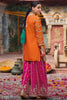 Glorious Orange Sequins Chinon Festival Wear Palazzo Suit