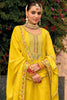 Impressive Yellow Sequins Work Chinon Haldi Wear Palazzo Suit