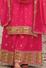 Stunning Pink Embroidered Chinon Eid Wear Palazzo Suit