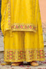 Impressive Yellow Sequins Work Chinon Haldi Wear Palazzo Suit