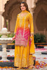 Beautiful Yellow Embroidered Chinon Haldi Wear Palazzo Suit