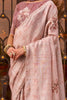 Charming Dusty Pink Printed Silk Festival Wear Saree With Blouse