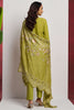 Beautiful Green Embroidered Organza Eid Special Pant Suit With Dupatta