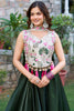 Amazing Green Floral Embroidered Silk Festival Wear Lehenga Choli