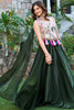 Amazing Green Floral Embroidered Silk Festival Wear Lehenga Choli