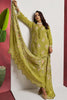 Beautiful Green Embroidered Organza Eid Special Pant Suit With Dupatta