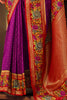 Enjoyable Purple Zari Weaving Banarasi Silk Event Wear Saree