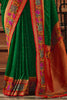 Wonderful Green Zari Weaving Banarasi Silk Festival Wear Saree