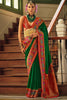 Wonderful Green Zari Weaving Banarasi Silk Festival Wear Saree