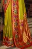 Winning Light Green Zari Weaving Banarasi Silk Mehendi Wear Saree