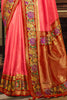 Appealing Pink Zari Weaving Banarasi Silk Wedding Wear Saree