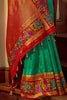 Shocking Teal Green Zari Weaving Banarasi Silk Function Wear Saree