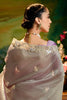 Precious Grey Sequins Work Organza Event Wear Saree With Blouse