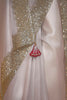 Surprising Grey Sequins Work Organza Function Wear Saree With Blouse