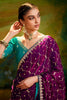 Ravishing Purple Border Work Organza Reception Wear Saree With Blouse