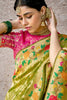 Precious Olive Green Zari Weaving Silk Mehendi Wear Saree With Blouse