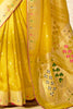 Amazing Mustard Yellow Zari Weaving Silk Haldi Wear Saree