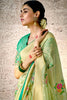 Beautiful Light Green Zari Weaving Silk Wedding Saree With Blouse