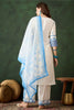 Tantalizing Blue Embroidered Silk Casual Wear Pant Suit With Dupatta