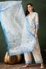 Tantalizing Blue Embroidered Silk Casual Wear Pant Suit With Dupatta