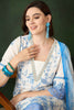 Tantalizing Blue Embroidered Silk Casual Wear Pant Suit With Dupatta