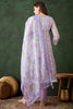 Ravishing Lavender Embroidered Organza Function Wear Pant Suit