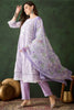 Ravishing Lavender Embroidered Organza Function Wear Pant Suit