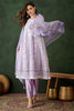 Ravishing Lavender Embroidered Organza Function Wear Pant Suit