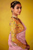 Awesome Baby Pink Sequins Work Organza Event Wear Saree With Blouse