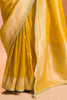 Majestic Yellow Zari Weaving Silk Haldi Wear Saree With Blouse