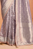 Winning Mauve Zari Weaving Silk Reception Wear Saree With Blouse