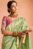 Endearing Green Zari Weaving Silk Event Wear Saree With Blouse