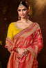 Dazzling Red Zari Weaving Silk Wedding Wear Saree With Blouse