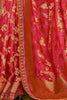 Dazzling Red Zari Weaving Silk Wedding Wear Saree With Blouse