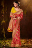 Dazzling Red Zari Weaving Silk Wedding Wear Saree With Blouse