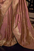 Marvelous Mauve Zari Weaving Silk Wedding Wear Saree With Blouse