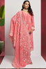 Glamorous Peach Embroidered Organza Festival Wear Pant Suit