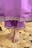 Shocking Purple Thread Embroidered Viscose Straight Suit With Dupatta