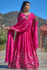 Lovely Rani Pink Sequins Chinon Wedding Wear Lehenga Choli