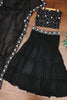 Captivating Black Georgette Party Wear Lehenga With Dupatta